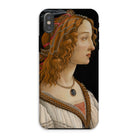 Idealized Portrait of a Lady Sandro Botticelli Iphone Case, Xs / Matte, Phone Case Renaissance Portrait