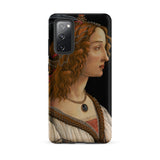 Idealized Portrait of a Lady - Sandro Botticelli Samsung Case, Galaxy S20 Fe / Matte, Smartphone Case Renaissance Portrait