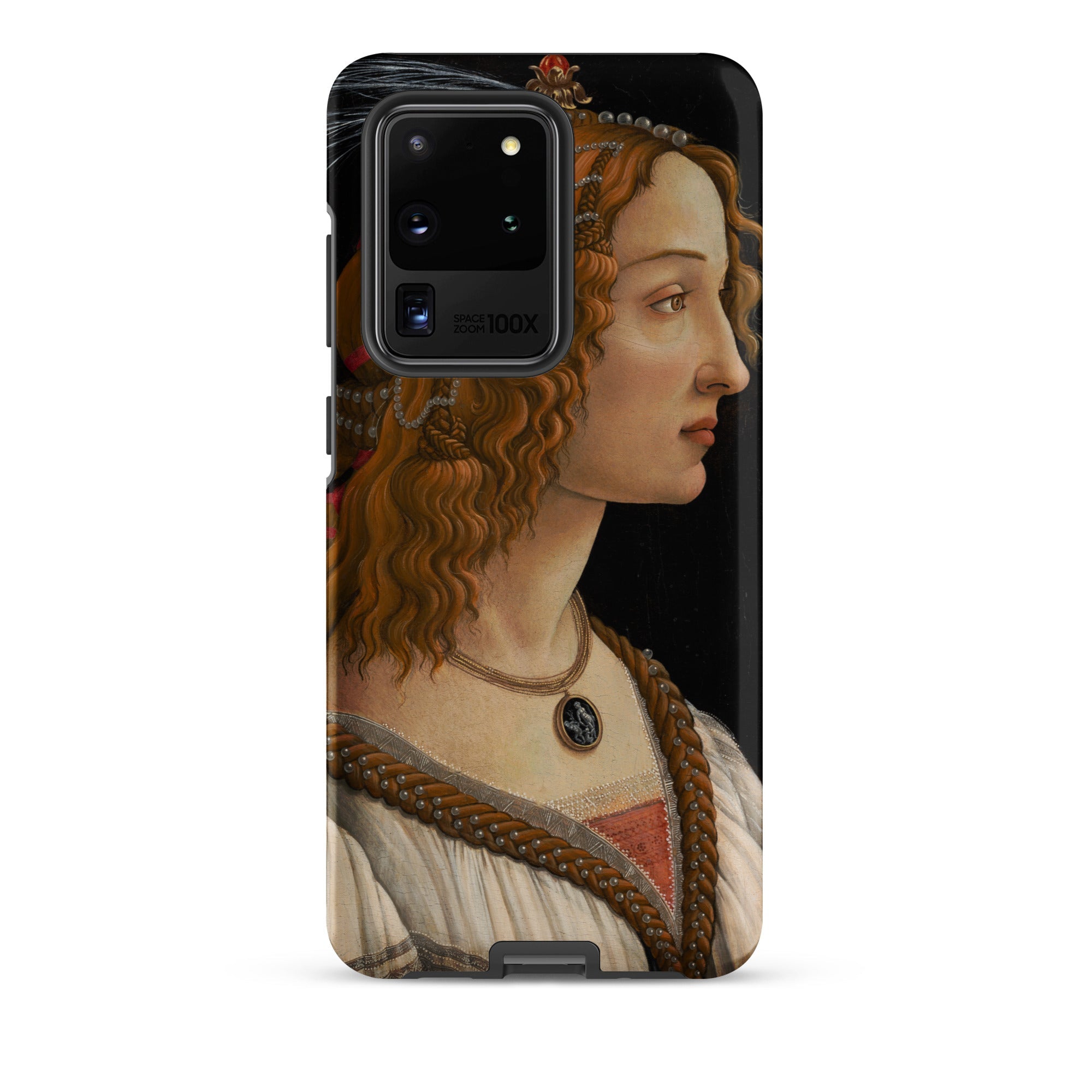 Idealized Portrait of a Lady Sandro Botticelli Samsung Case, Galaxy S20 Ultra / Matte, Smartphone Case Renaissance Portrait