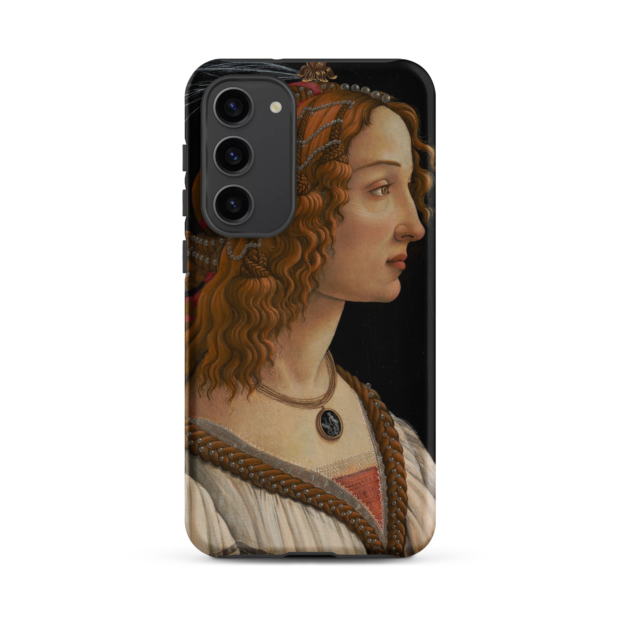 Idealized Portrait of a Lady Sandro Botticelli Samsung Case, Galaxy S23 Plus / Matte, Phone Case Renaissance Portrait Woman Profile