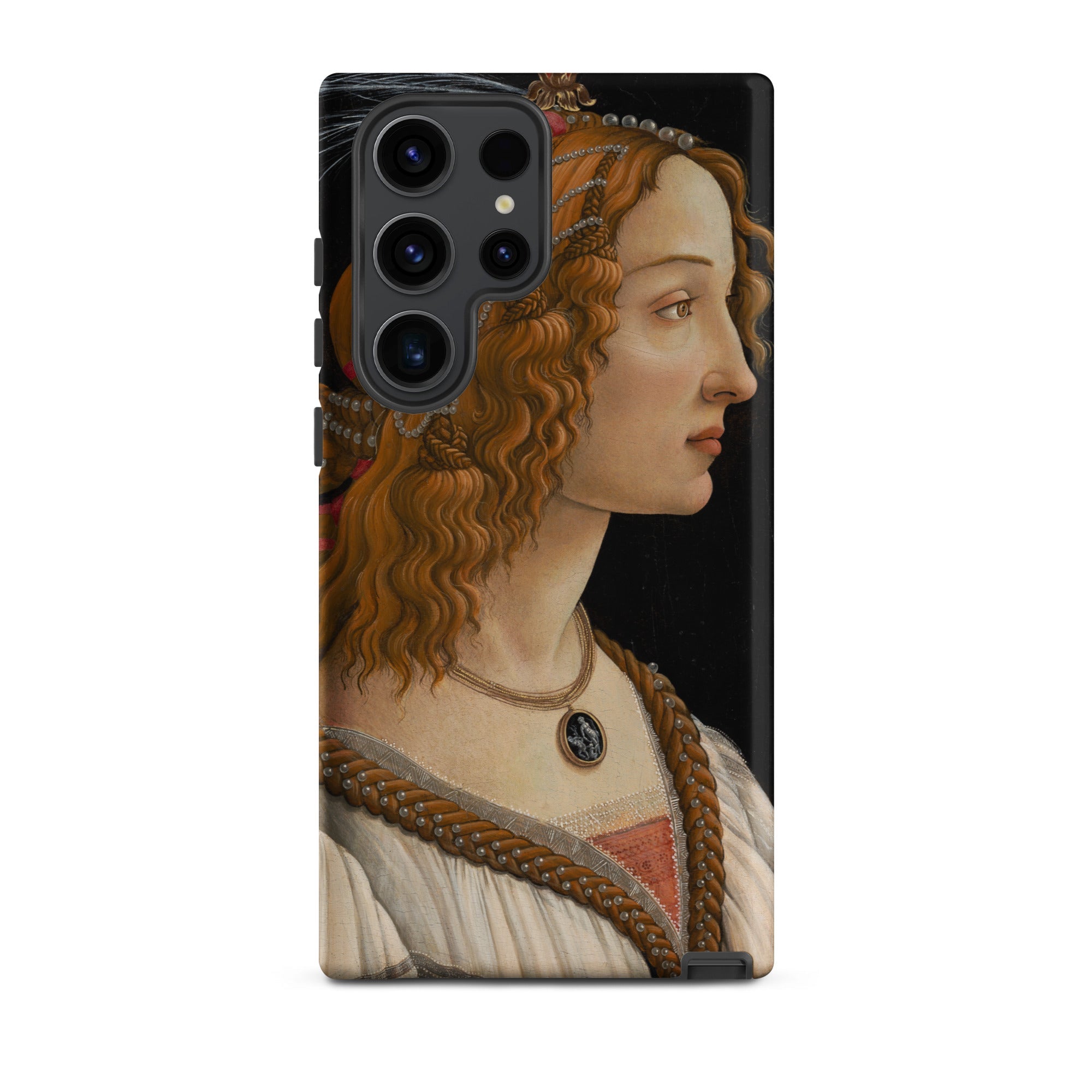 Idealized Portrait of a Lady Sandro Botticelli Samsung Case, Galaxy S23 Ultra / Matte, Smartphone Case Classical Portrait Woman Long Wavy