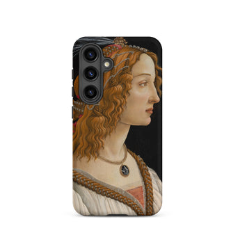 Idealized Portrait of a Lady - Sandro Botticelli Samsung Case, Galaxy S24 / Matte, White Phone Case Renaissance Painting Woman Profile