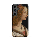 Idealized Portrait of a Lady - Sandro Botticelli Samsung Case, Galaxy S24 Plus / Matte, Smartphone Case Renaissance-style Portrait Woman