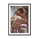 Ignudo - Michelangelo Cappella Sistina Art Print, Framed Painting Nude Male Figure