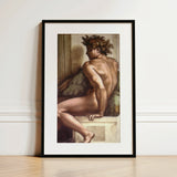 Ignudo - Michelangelo Drunkenness of Noah Art Print / Canvas, 12x17’’ / A3 / Black Frame / Matboard, Posters Prints & Visual Artwork, Toby