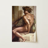 Ignudo - Michelangelo Drunkenness of Noah Art Print / Canvas, 12x18’’ / 31x46cm / Unframed / no Border, Posters Prints & Visual Artwork,