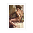 Ignudo - Michelangelo Drunkenness of Noah Art Print, Framed Painting Nude Male Figure