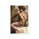 Ignudo - Michelangelo Drunkenness of Noah Art Print, Michelangelo’s Nude Male Figure