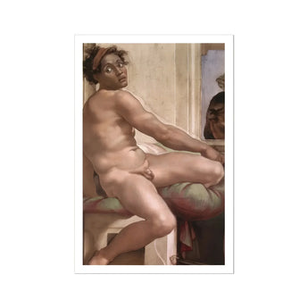 Ignudo - Michelangelo Sacrifice of Noah Art Print, Nude Male Figure Headband