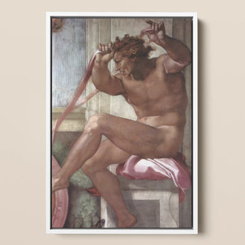 Ignudo - Michelangelo Separation of Earth from Waters Art Print / Canvas, 12x17’’ / A3 / White Frame, Posters Prints & Visual Artwork, Toby
