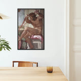 Ignudo Michelangelo Separation of Earth from Waters Framed Canvas, Framed Renaissance Painting