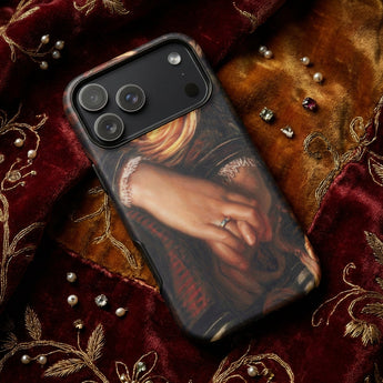 Il Dolce Far Niente - William Holman Hunt Phone Case Black Phone Case Detailed Classical Painting Clasped Hands William Holman Hunt Flesh
