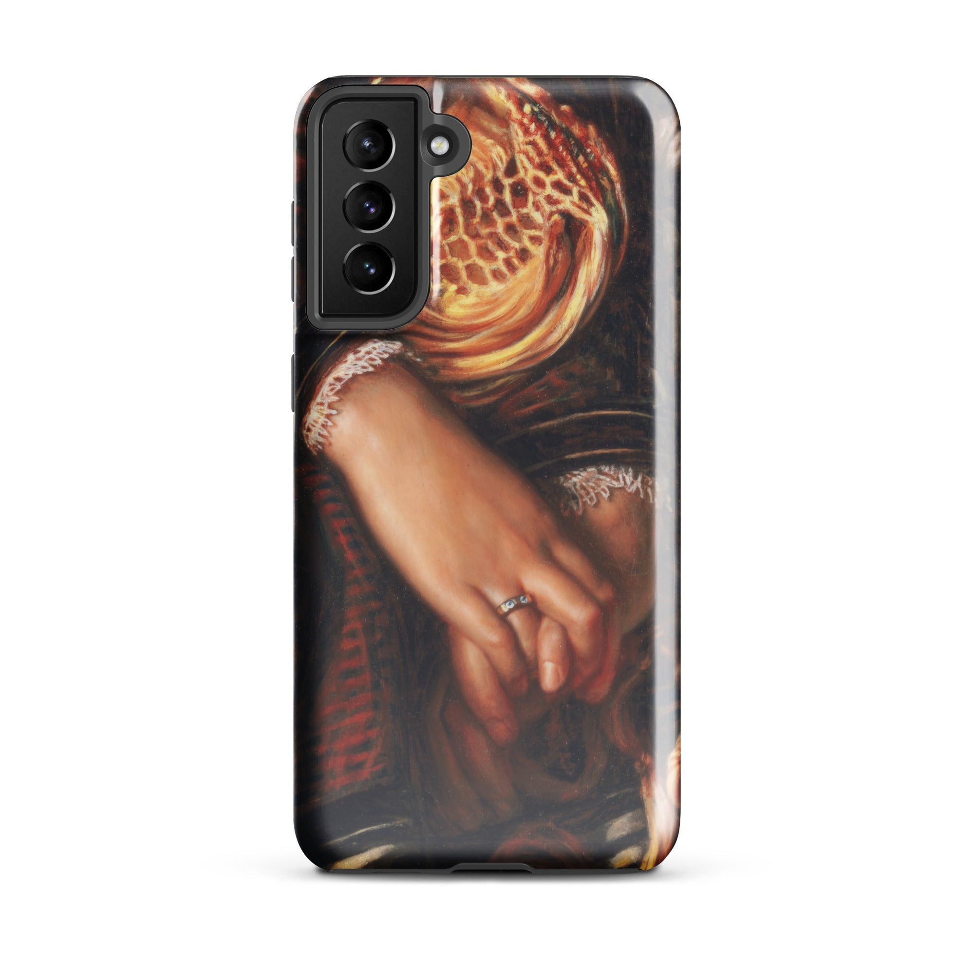 Il Dolce Far Niente William Holman Hunt Samsung Case, Galaxy S21 Plus / Gloss, Smartphone Case Classical Painting Two Hands Clasped Ring