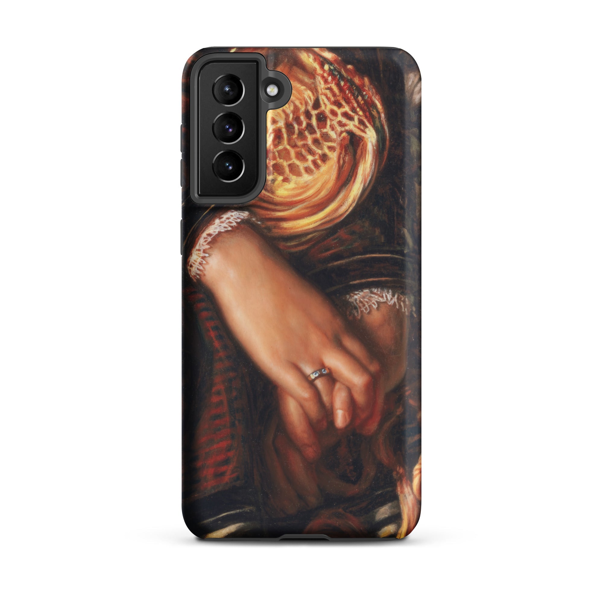 Il Dolce Far Niente William Holman Hunt Samsung Case, Galaxy S21 Plus / Matte, Smartphone Case Detailed Painting Two Hands Clasped Hand