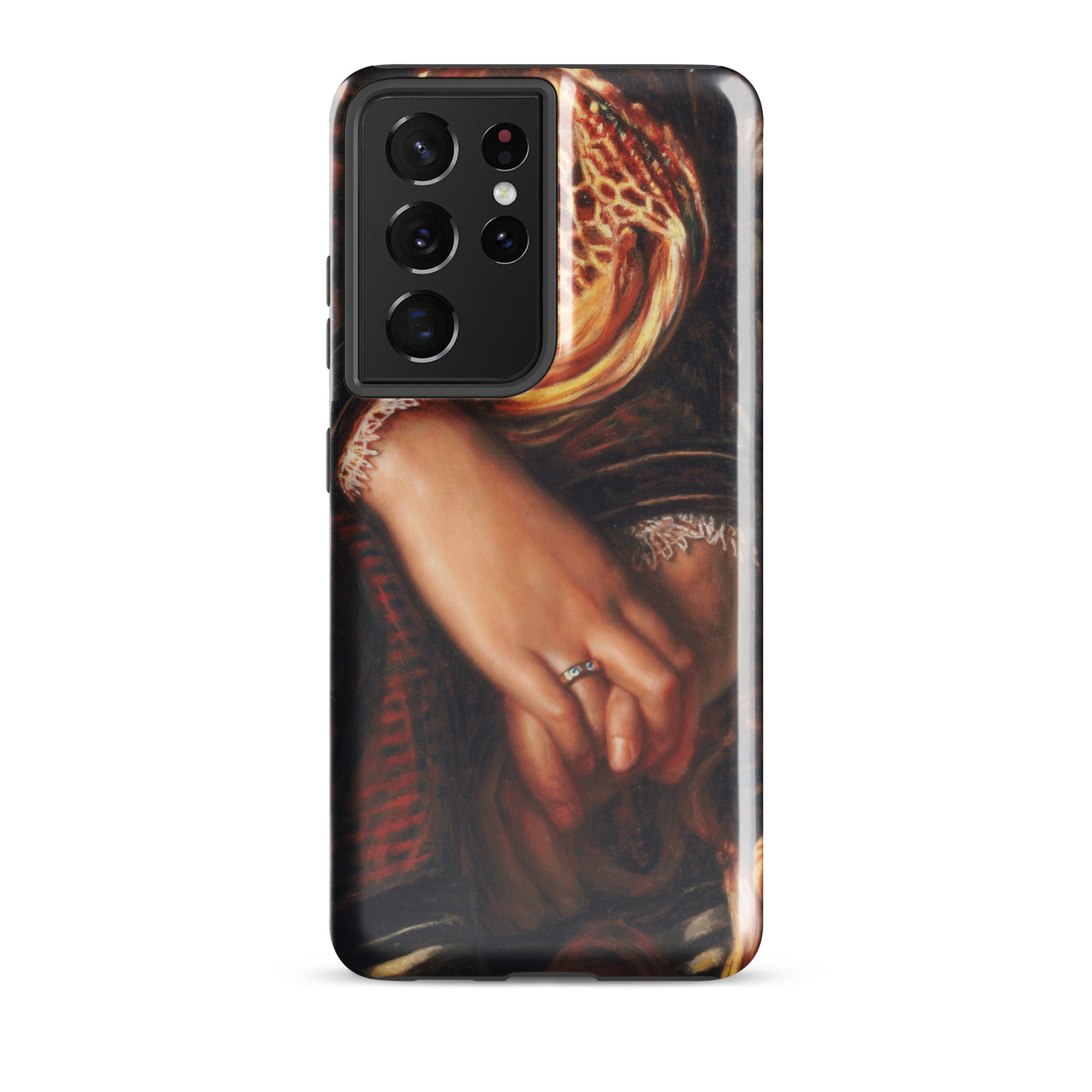 Il Dolce Far Niente William Holman Hunt Samsung Case, Galaxy S21 Ultra / Gloss, Smartphone Case Classical Painting Two Hands Clasped Adorned
