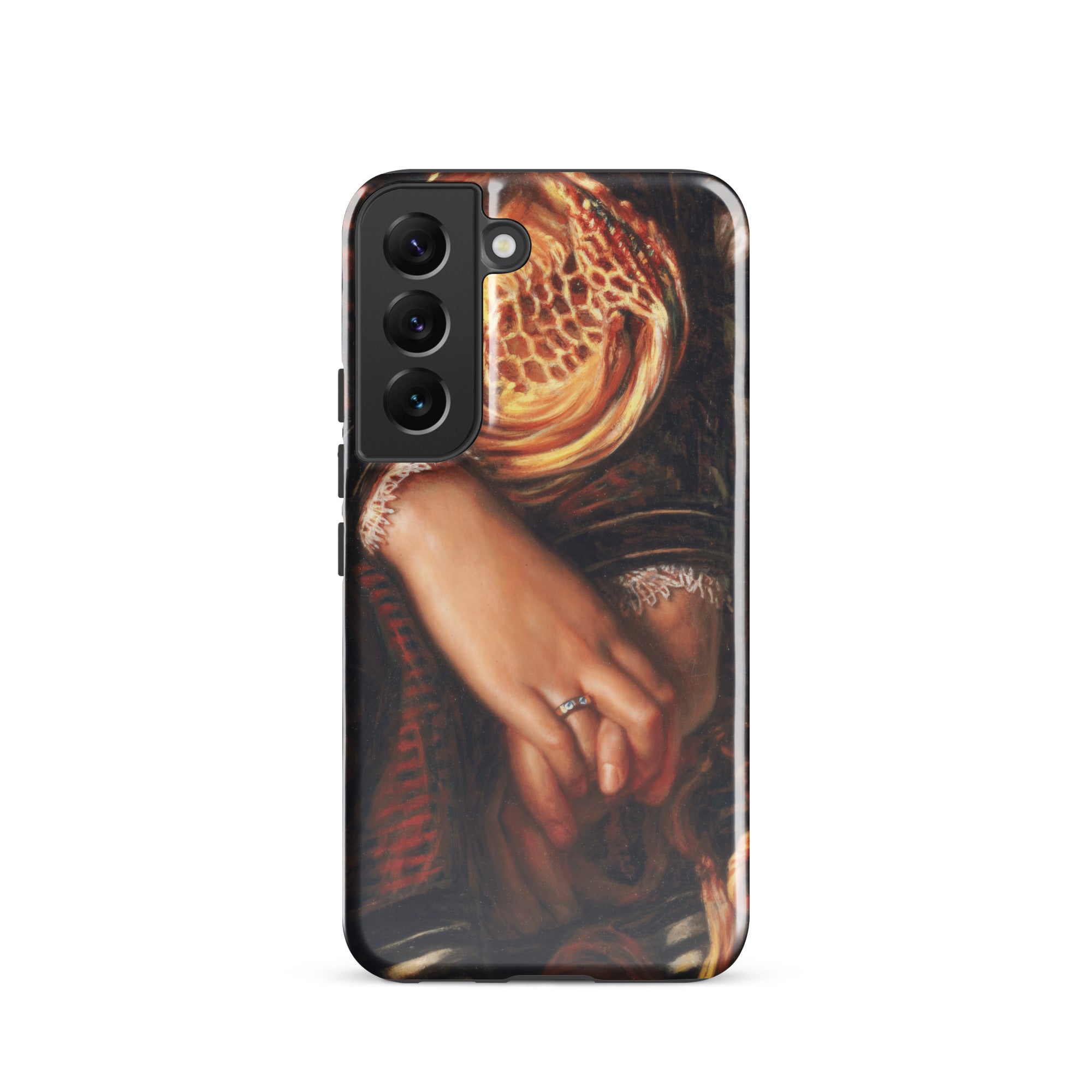 Il Dolce Far Niente William Holman Hunt Samsung Case, Galaxy S22 / Gloss, Black Smartphone Case Classical Painting Hands Person’s Head