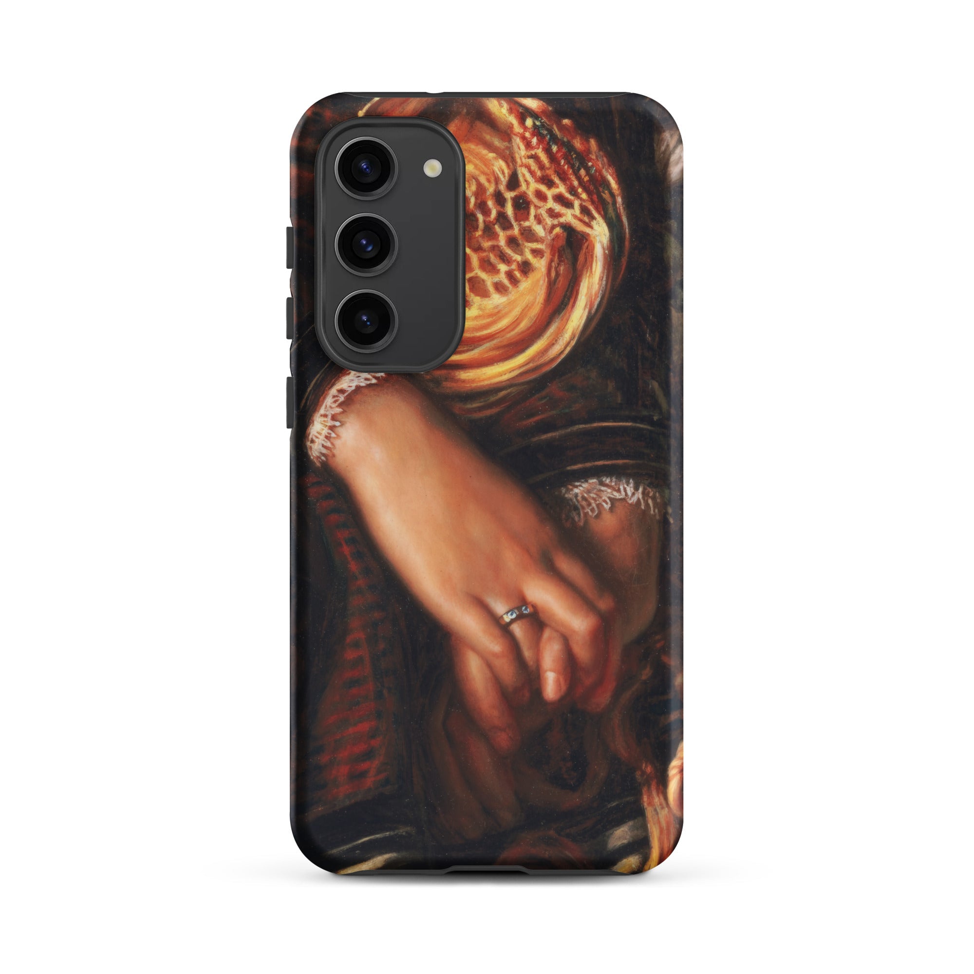Il Dolce Far Niente William Holman Hunt Samsung Case, Galaxy S23 Plus / Matte, Black Smartphone Case Classical Painting Woman’s Hand Ring
