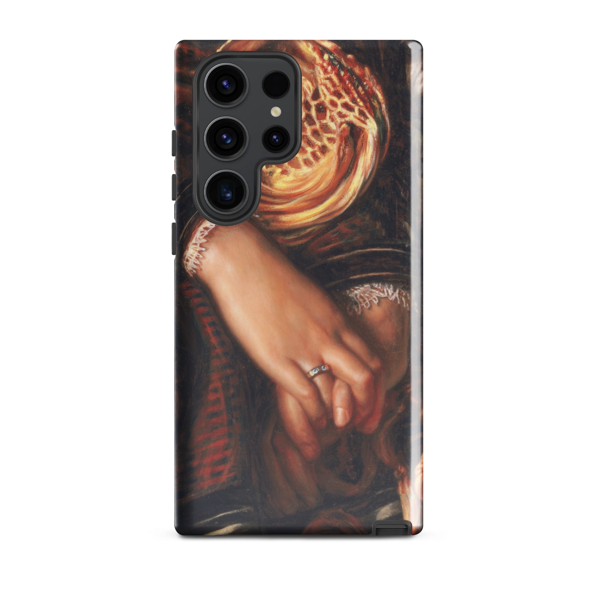 Il Dolce Far Niente William Holman Hunt Samsung Case, Galaxy S23 Ultra / Gloss, Smartphone Case Classical Painting Two Hands Clasped Ring