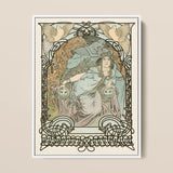 Ilsee Princesse De Tripoli - Alphonse Mucha Art Print / Canvas, 12x16’’ / 31x41cm / White Frame, Posters Prints & Visual Artwork, Toby Leon