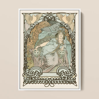 Ilsee Princesse De Tripoli - Alphonse Mucha Art Print / Canvas, 12x16’’ / 31x41cm / White Frame, Posters Prints & Visual Artwork, Toby Leon