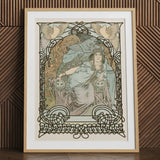 Ilsee Princesse De Tripoli - Alphonse Mucha Art Print / Canvas, 24x32’’ / 61x81cm / Natural Frame / Matboard, Posters Prints & Visual