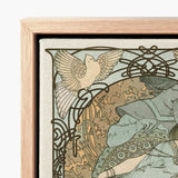 Ilsee Princesse De Tripoli - Alphonse Mucha Art Print / Canvas Nouveau-style Framed Detailed Illustration Ornate Knotted Black Arabesque,
