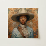 Imani - Black Lesbian Cowgirl Sapphic Art Print / Canvas, 12x12’’ / 31x31cm / Unframed / no Border, Posters Prints & Visual Artwork, Toby