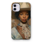 Imani - Black Sapphic Cowgirl Iphone Case, 11 / Matte, Phone Case Portrait Woman Western-style Attire Cowboy Hat