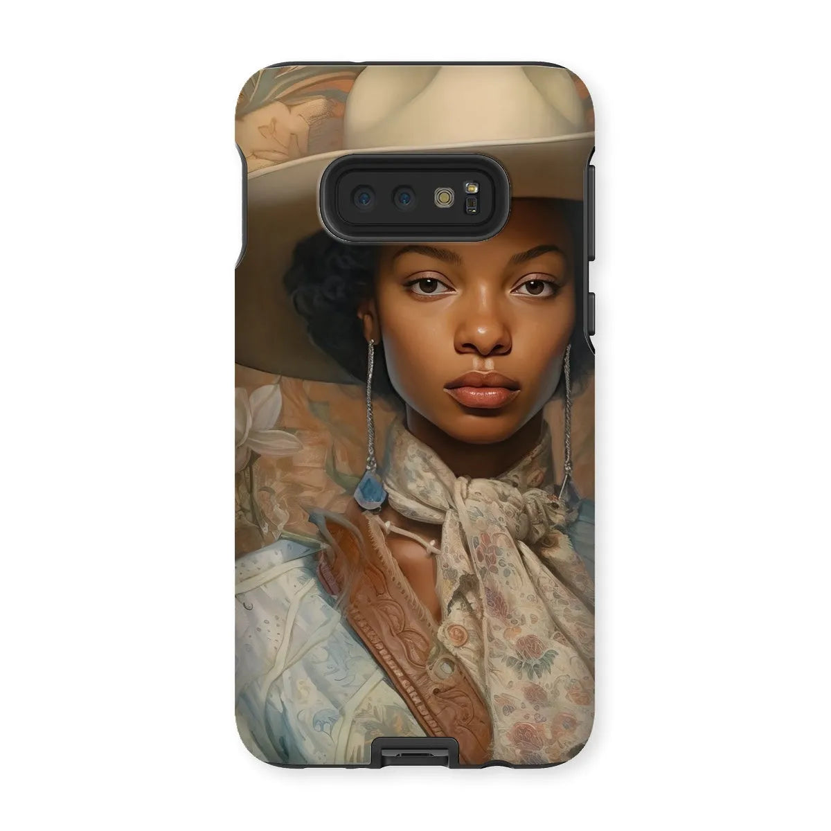 Imani The Lesbian Cowgirl - Sapphic Art Phone Case - Samsung Galaxy S10e / Matte - Mobile Phone Cases - Aesthetic Art