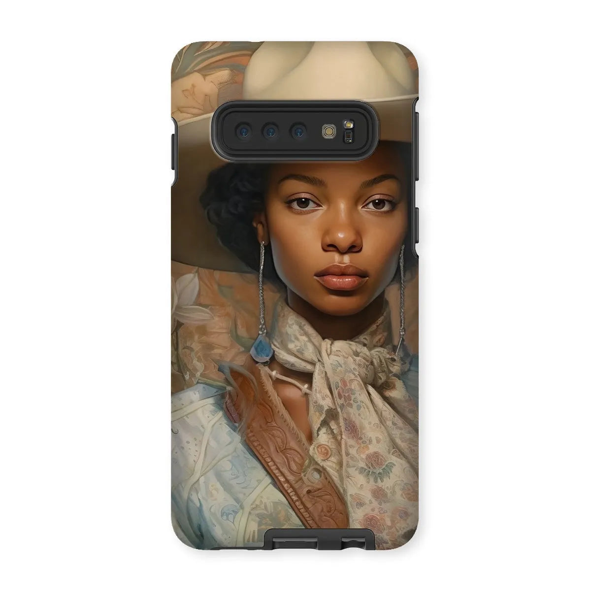 Imani The Lesbian Cowgirl - Sapphic Art Phone Case - Samsung Galaxy S10 / Matte - Mobile Phone Cases - Aesthetic Art