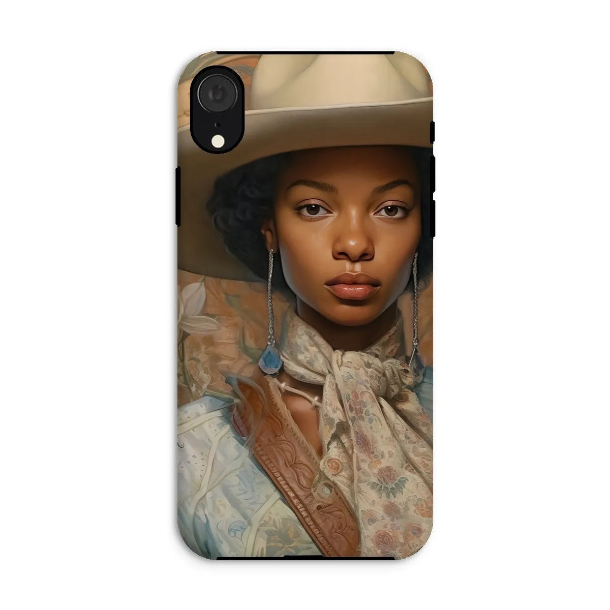 Imani The Lesbian Cowgirl - Sapphic Art Phone Case - Iphone Xr / Matte - Mobile Phone Cases - Aesthetic Art