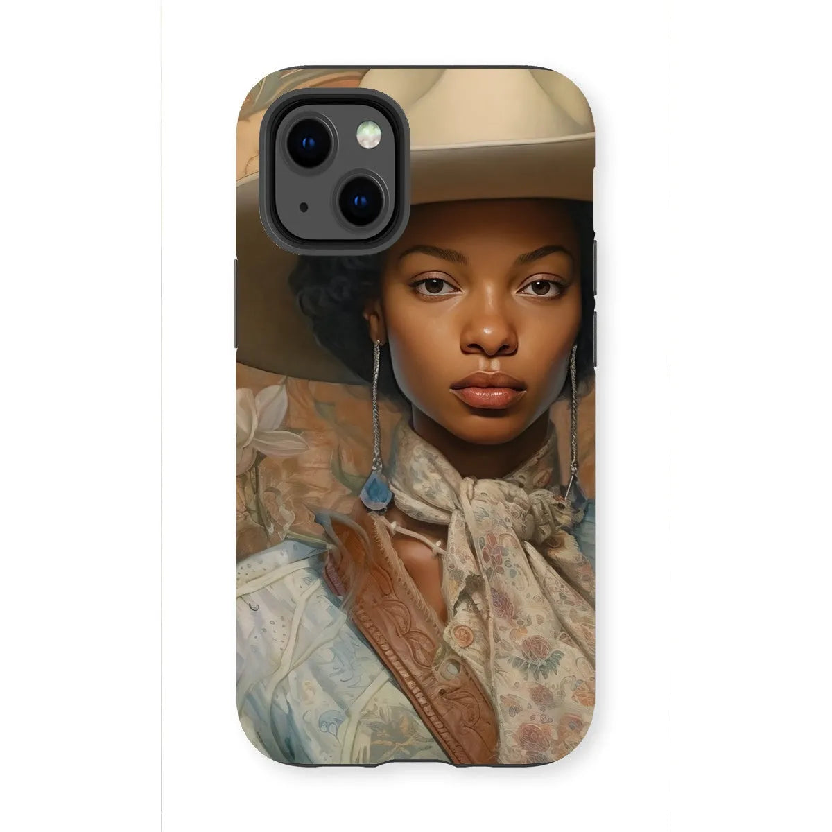 Imani The Lesbian Cowgirl - Sapphic Art Phone Case - Iphone 13 Mini / Matte - Mobile Phone Cases - Aesthetic Art