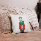 Imperial Princess - Manchu Fashion Art Pillow, Decorative Throw Pillow Colorful Illustration Woman Traditional Asian