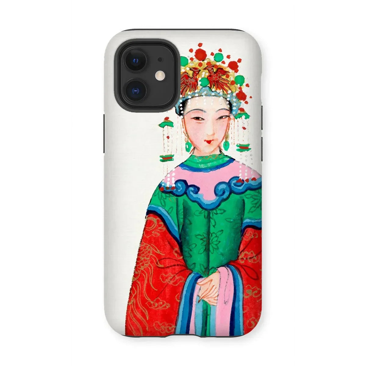 Imperial Princess - Manchu Fashion Iphone Case, 12 Mini / Matte, Phone Case Colorful Illustration Traditional Chinese Opera Character