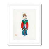 Imperial Princess - Qing Dynasty Fashion Art Print, Colorful Illustration Figure Traditional Chinese Hanfu Robes Floral
