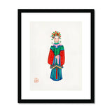 Imperial Princess - Qing Dynasty Fashion Art Print, Traditional Chinese Opera Character Colorful Robes Ornate Floral