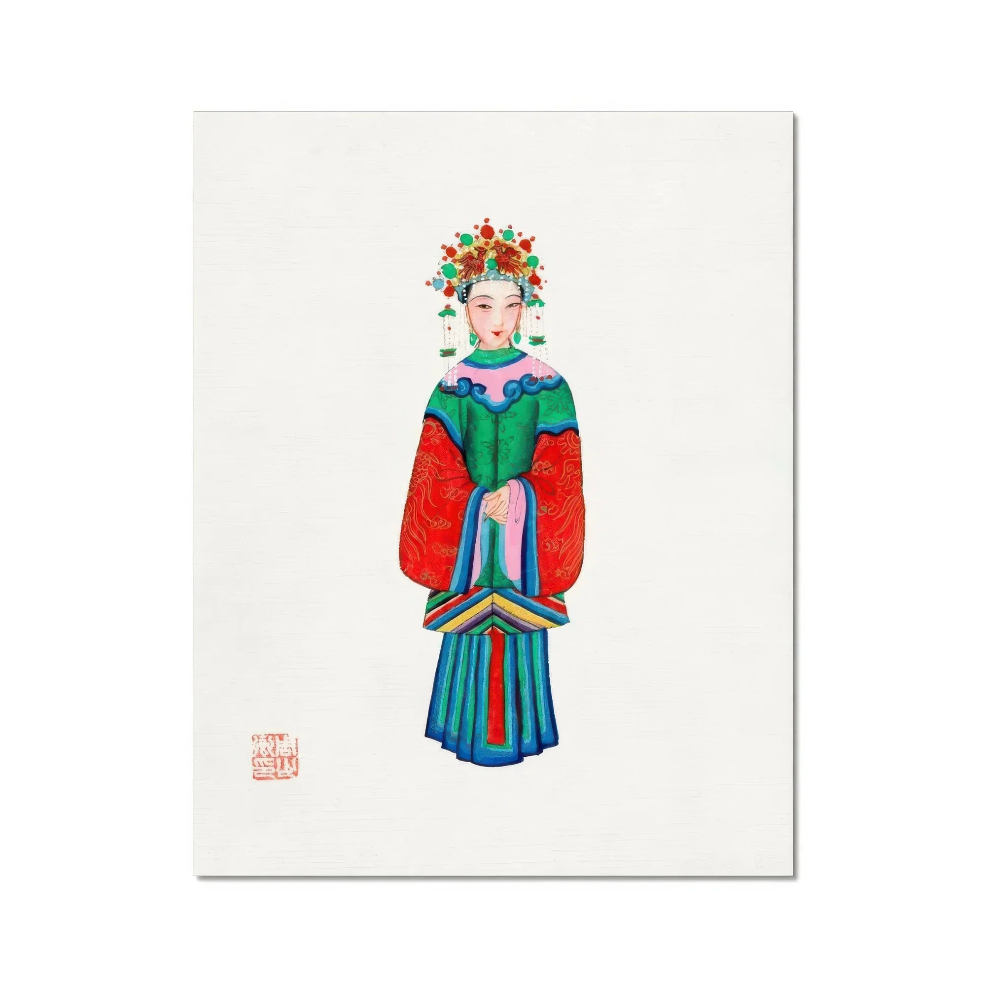 Imperial Princess - Qing Dynasty Fashion Art Print Posters Prints & Visual Artwork