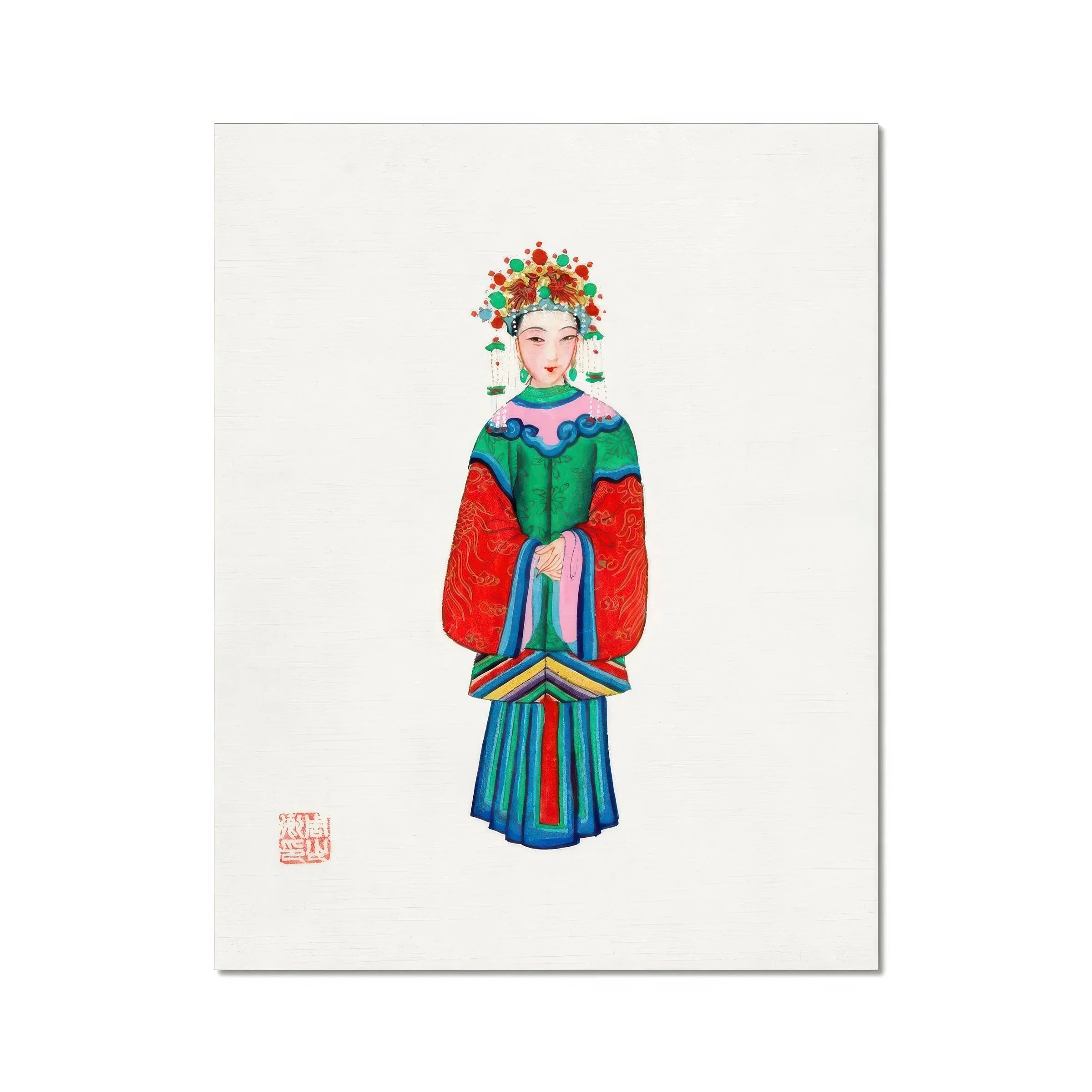 Imperial Princess - Qing Dynasty Fashion Art Print Posters Prints & Visual Artwork