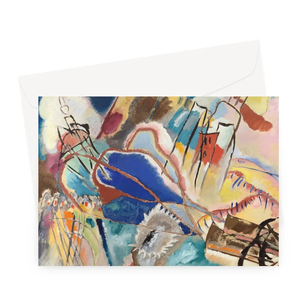 Improvisation No. 30 (cannons) By Vasily Kandinsky Greeting Card - A5 Landscape / 1 Card - Notebooks & Notepads