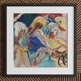 Improvisazione n. 30 (cannoni) - Stampa d'arte di Wassily Kandinsky, 12x12'' / 31x31cm / Cornice nera / Passepartout 2'', Poster Stampe & Visual