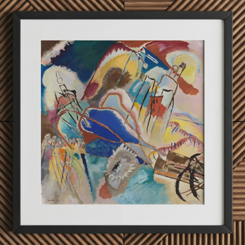 Improvisazione n. 30 (cannoni) - Stampa d'arte di Wassily Kandinsky, 12x12'' / 31x31cm / Cornice nera / Passepartout 2'', Poster Stampe & Visual
