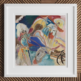 Improvisation No. 30 (cannons) - Wassily Kandinsky Art Print, 12x12’’ / 31x31cm / White Frame / 2’’ Matboard, Framed Abstract Painting Bold