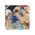 Improvisation No. 30 (cannons) Wassily Kandinsky Art Print, Abstract Painting Bold Brushstrokes Blue Red Yellow White