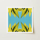 In Bloom - Modern Succulent Photography Art Print / Canvas Square-framed Symmetrical Kaleidoscopic Pattern Vibrant Yellow-green