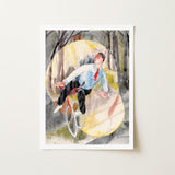 In Vaudeville the Bicycle Rider - Charles Demuth Art Print / Canvas, Distills, Single Tilted Body, Artists Understood, American Thrill
