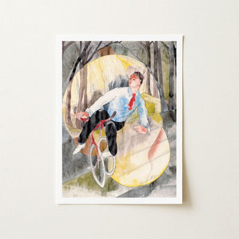 In Vaudeville the Bicycle Rider - Charles Demuth Art Print / Canvas, Distills, Single Tilted Body, Artists Understood, American Thrill