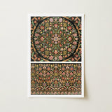 Indian Embroidery - Matthew Digby Wyatt Art Print / Canvas Framed Intricate Symmetrical Floral Mandala Design Warm, 19th-century, Prints