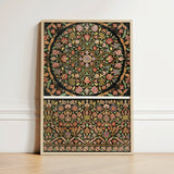 Framed Ornate Tapestry Intricate Floral Botanical Patterns Rich Matthew Digby Wyatt, 19th-century Indian Embroidery, Art
