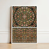 Framed Decorative Art Print Intricate Floral Botanical Patterns Matthew Digby Wyatt, 19th-century Indian Embroidery