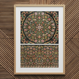 Indian Embroidery - Matthew Digby Wyatt Art Print / Canvas Framed Piece Ornate Symmetrical Floral Artwork Intricate Patterns Matthew Digby
